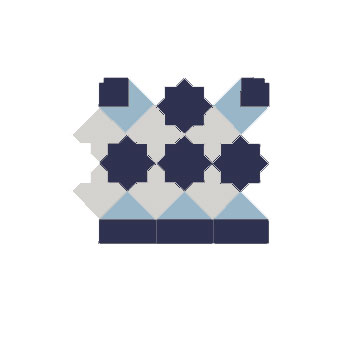 Mosaic House Moroccan tile Kmarshoun T  solid zellige, mosaic, zellij, border, glaze, stars, traditonal 
